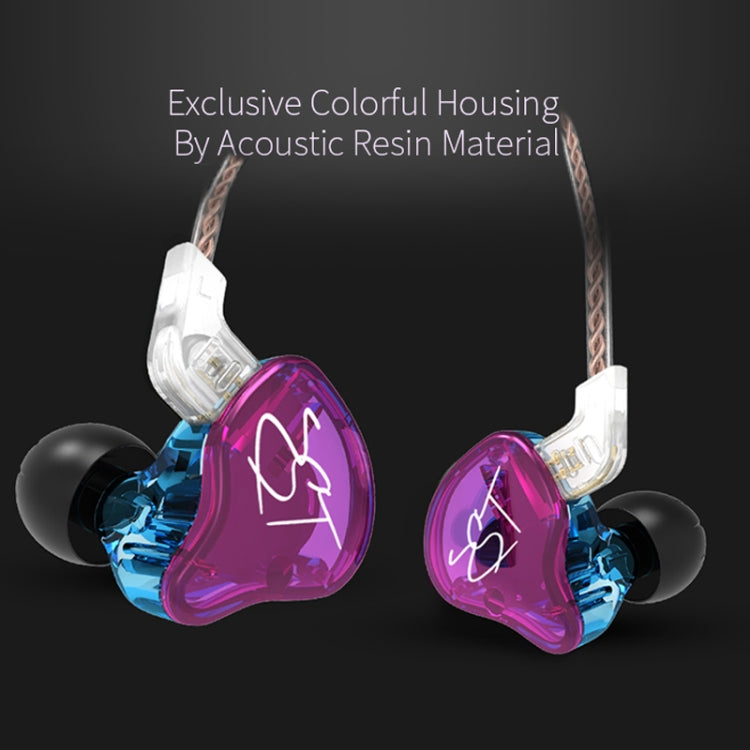 Tai nghe MP3 bass mạnh KZ ZST Circle Iron in-ear đơn vị kép, không mic
