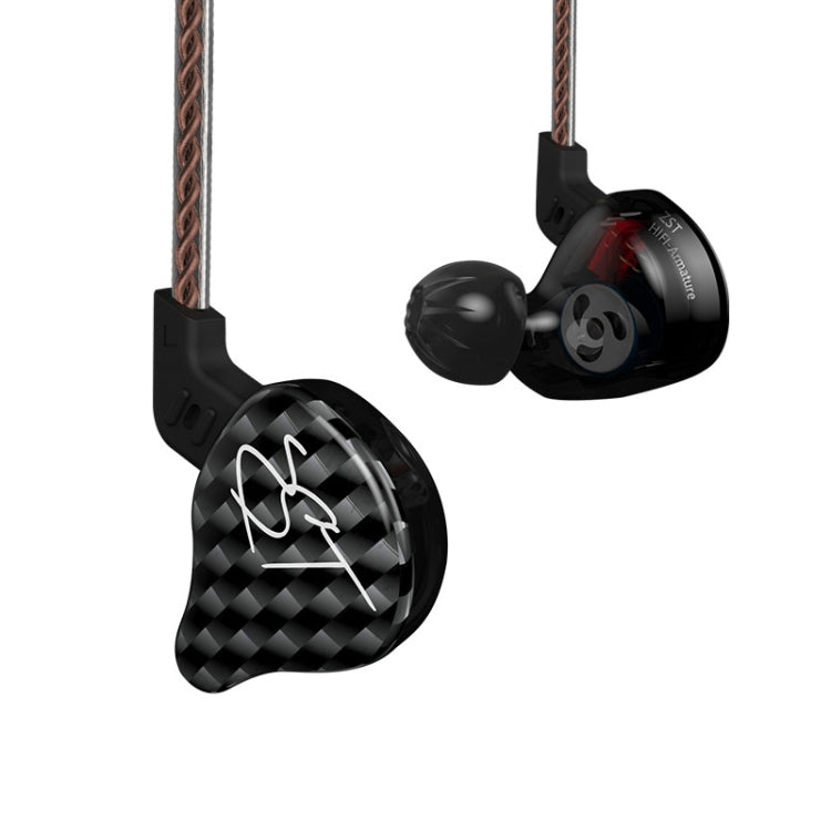 Tai nghe MP3 bass mạnh KZ ZST Circle Iron in-ear đơn vị kép, không mic