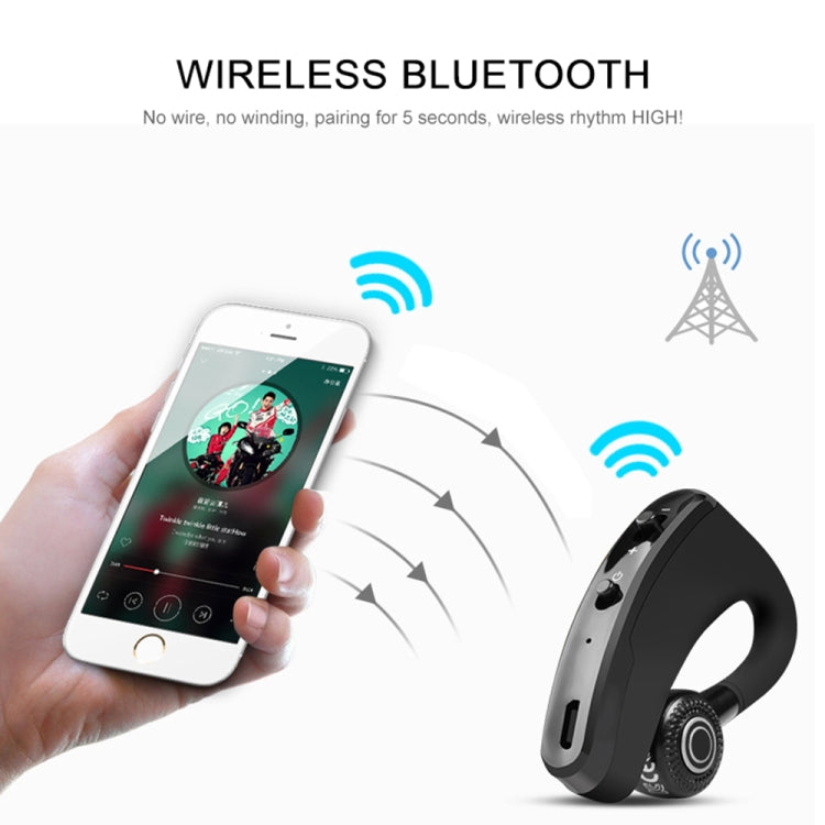 Tai nghe Bluetooth không dây rảnh tay V9 Business CSR 4.1 có mic cho tài xế thể thao