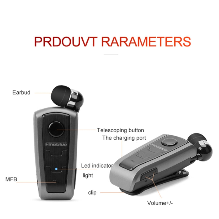 Tai nghe Bluetooth chống trộm Fineblue F910 CSR4.1 có cáp rút, nhắc nhở rung cuộc gọi