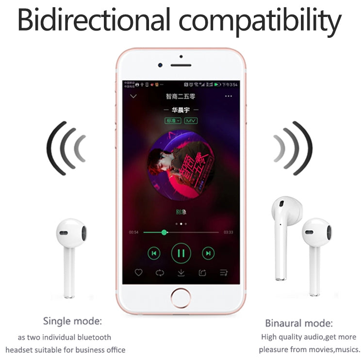 Tai nghe Bluetooth thể thao TWS i9 Touch stereo hai bên Bluetooth 5.0 có hộp sạc, phiên bản cảm ứng