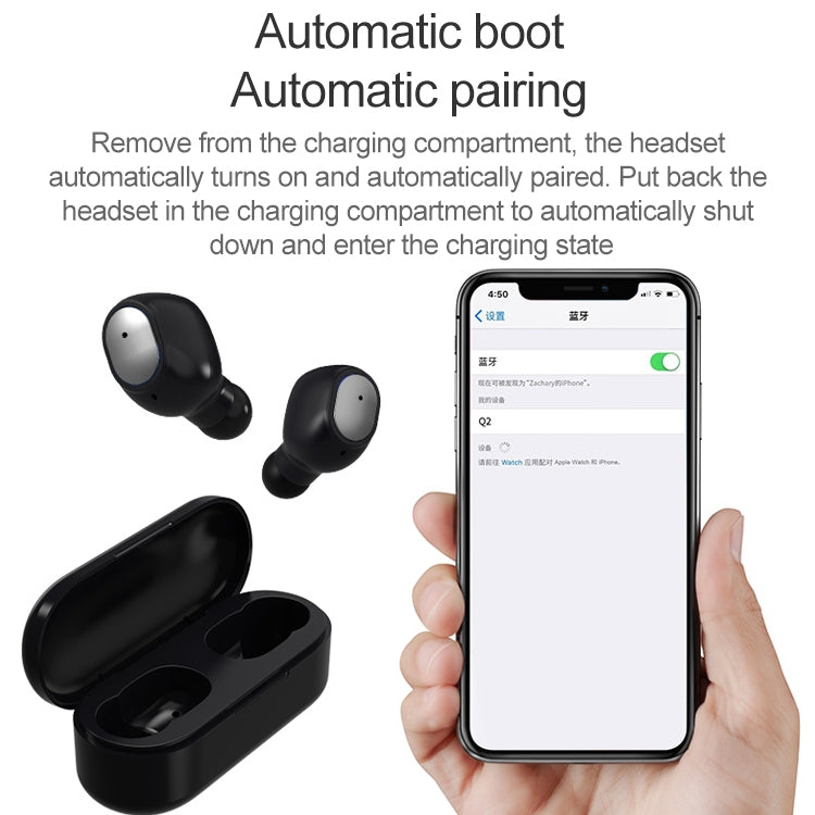 Tai nghe thể thao Bluetooth không dây stereo hai bên Q2 TWS Bluetooth 5.0