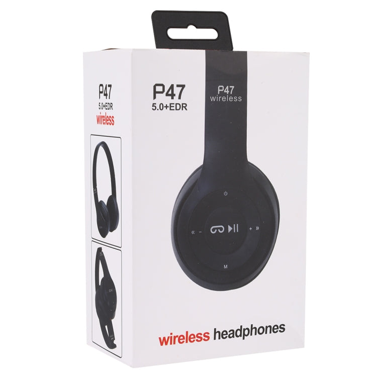 Tai nghe Bluetooth không dây gập P47 với jack âm thanh 3.5mm, hỗ trợ MP3 / gọi, P47 Đen, P47 Xanh dương, P47 Đỏ, P47 Trắng, P47 Xanh lá