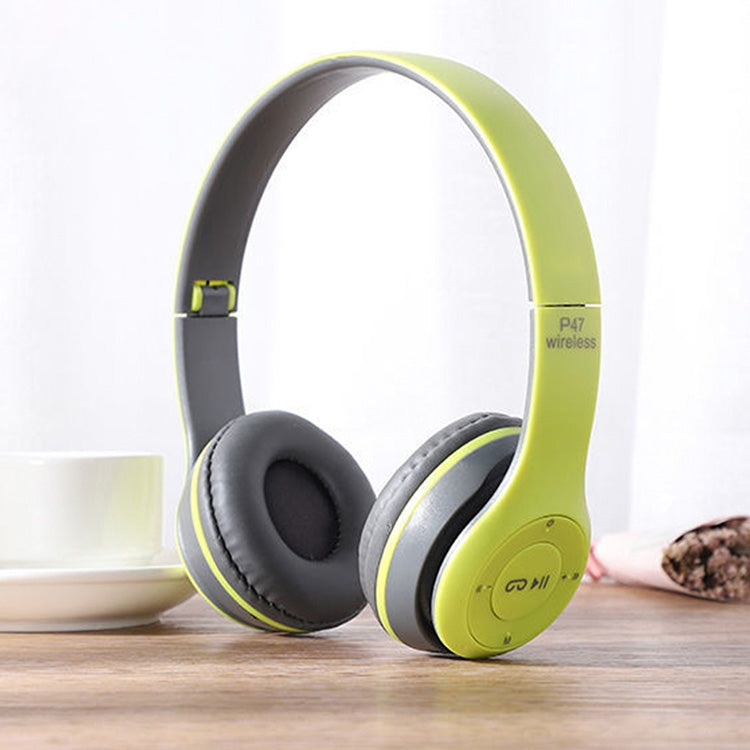 Tai nghe Bluetooth không dây gập P47 với jack âm thanh 3.5mm, hỗ trợ MP3 / gọi, P47 Đen, P47 Xanh dương, P47 Đỏ, P47 Trắng, P47 Xanh lá