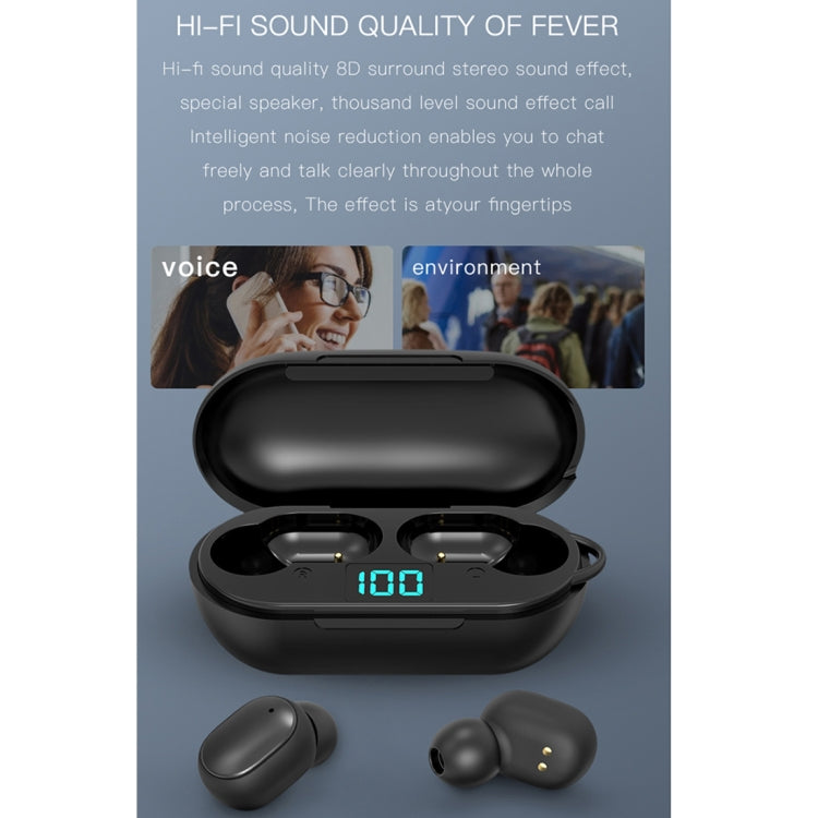 Tai nghe Bluetooth không dây H6 TWS Bluetooth 5.0 với màn hình kỹ thuật số & hộp sạc, hỗ trợ Siri & cuộc gọi HD