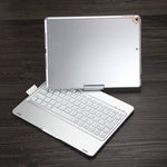 Bao da máy tính bảng bàn phím Bluetooth có đèn nền màu sắc có thể xoay F102AS cho iPad 10.2 inch, có chức năng khe cắm bút