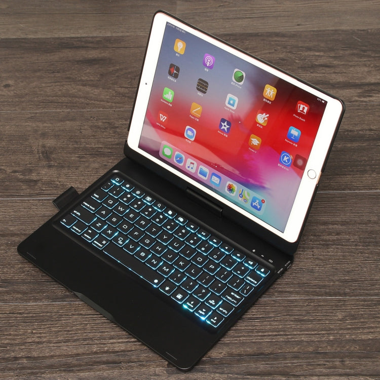 Bao da máy tính bảng bàn phím Bluetooth có đèn nền màu sắc có thể xoay F102AS cho iPad 10.2 inch, có chức năng khe cắm bút