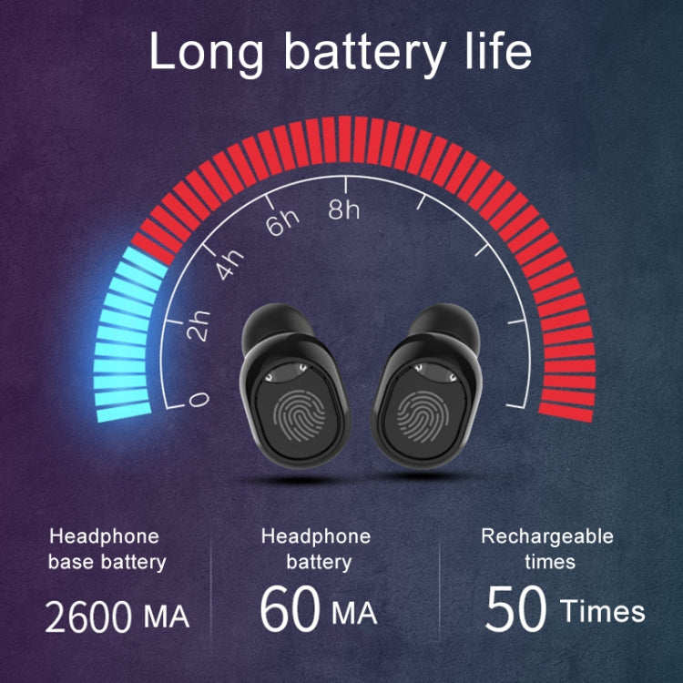 Tai nghe Bluetooth không dây G10 TWS Bluetooth 5.0 kèm hộp sạc, hỗ trợ màn hình kỹ thuật số & cuộc gọi HD & pin dự phòng, G10