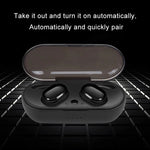 Tai nghe Bluetooth không dây TWS-4 IPX5 chống nước Bluetooth 5.0 cảm ứng kèm hộp sạc, hỗ trợ cuộc gọi HD & thông báo giọng nói, TWS-4