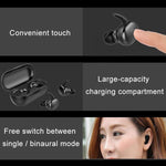 Tai nghe Bluetooth không dây TWS-4 IPX5 chống nước Bluetooth 5.0 cảm ứng kèm hộp sạc, hỗ trợ cuộc gọi HD & thông báo giọng nói, TWS-4