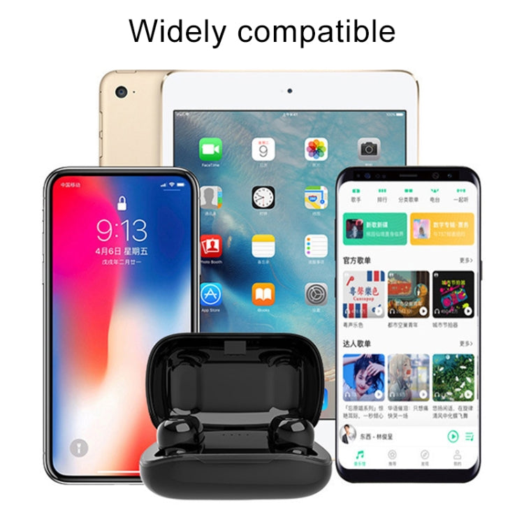 Tai nghe Bluetooth không dây TWS-4 IPX5 chống nước Bluetooth 5.0 cảm ứng kèm hộp sạc, hỗ trợ cuộc gọi HD & thông báo giọng nói, TWS-4