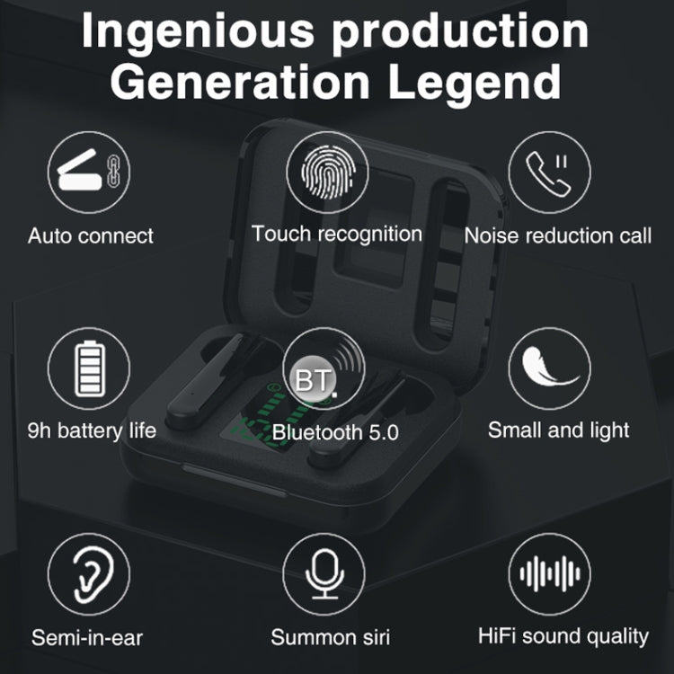 Tai nghe Bluetooth không dây cảm ứng P100pro TWS Bluetooth 5.0 kèm hộp sạc & màn hình kỹ thuật số LED thông minh, hỗ trợ Siri & gọi điện