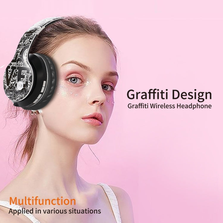 Tai nghe Bluetooth không dây V5.0 họa tiết graffiti B1