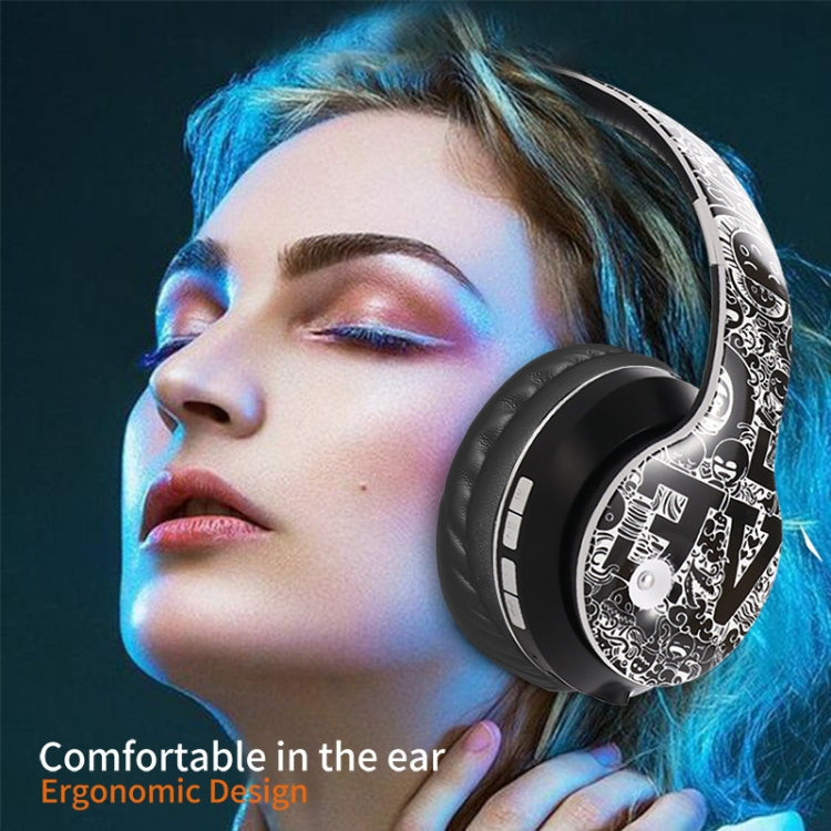 Tai nghe Bluetooth không dây V5.0 họa tiết graffiti B1