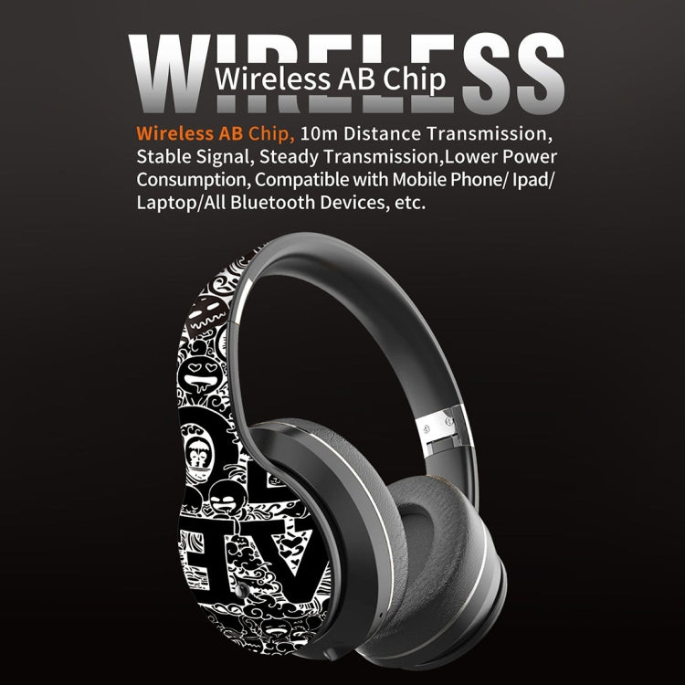Tai nghe Bluetooth không dây V5.0 họa tiết graffiti B1
