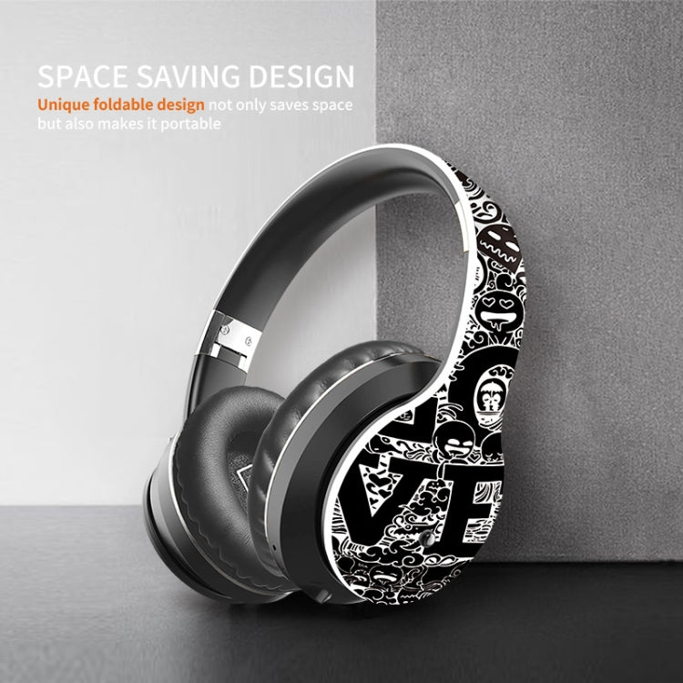 Tai nghe Bluetooth không dây V5.0 họa tiết graffiti B1