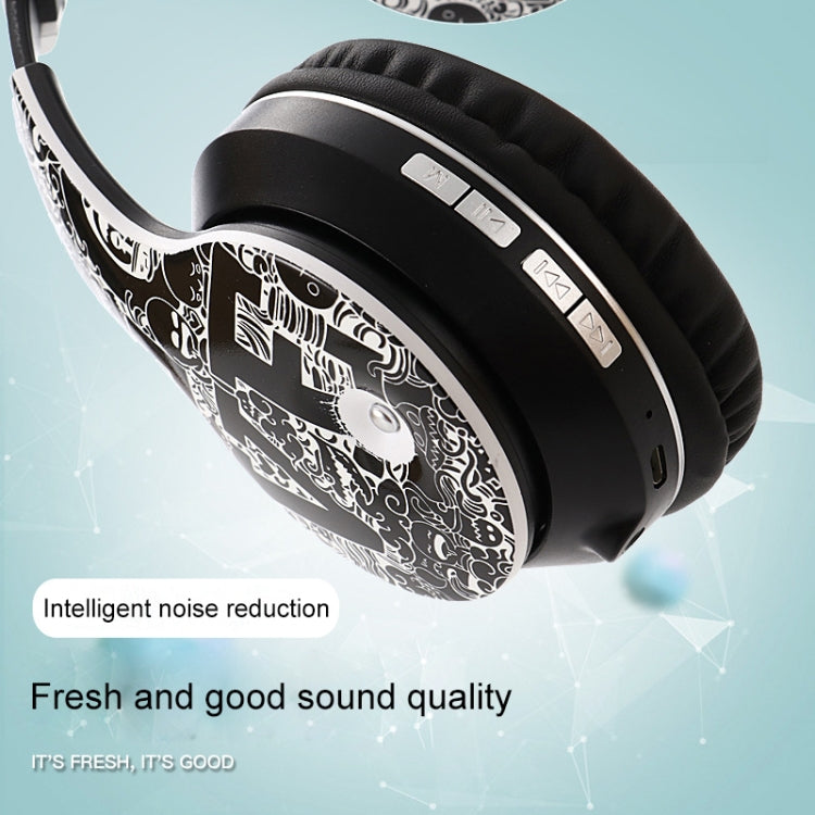Tai nghe Bluetooth không dây V5.0 họa tiết graffiti B1