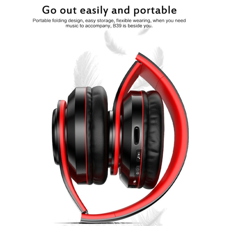 Tai nghe không dây Bluetooth V5.0 B39, B39 (Đỏ), B39 (Trắng), B39 (Xanh), B39 (Đen Đỏ), B39 (Đen)