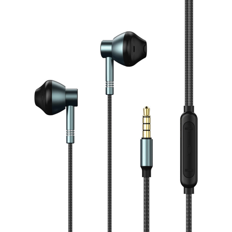 Tai nghe nhạc stereo kim loại nhét tai REMAX RM-201 có điều khiển dây + MIC, hỗ trợ rảnh tay