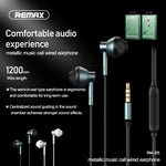 Tai nghe nhạc stereo kim loại nhét tai REMAX RM-201 có điều khiển dây + MIC, hỗ trợ rảnh tay
