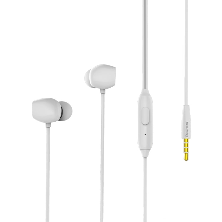 Tai nghe nhạc stereo nhét tai REMAX RM-550 đầu cắm 3.5mm mạ vàng có điều khiển dây + MIC, hỗ trợ rảnh tay