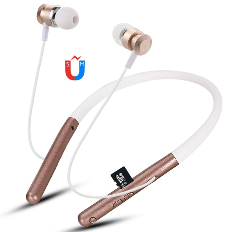 Tai nghe Bluetooth F108 4.2 thiết kế đeo cổ, hỗ trợ phát nhạc, chuyển bài, điều chỉnh âm lượng và trả lời cuộc gọi