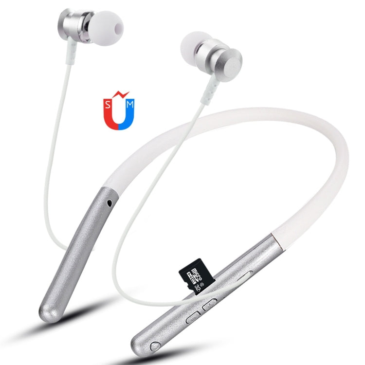 Tai nghe Bluetooth F108 4.2 thiết kế đeo cổ, hỗ trợ phát nhạc, chuyển bài, điều chỉnh âm lượng và trả lời cuộc gọi