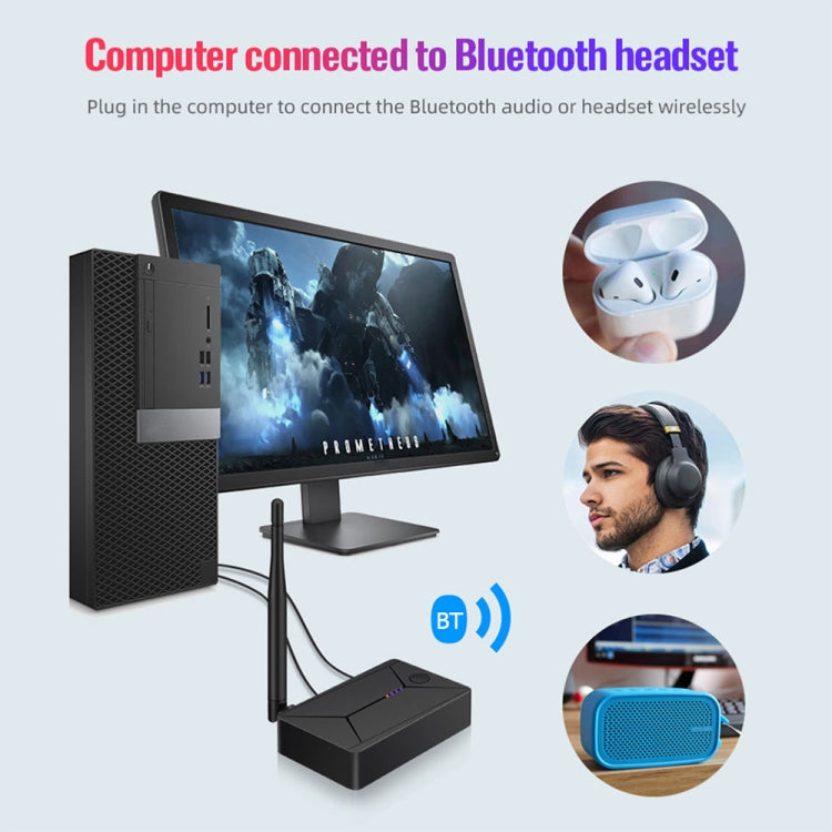 Bộ phát âm thanh kỹ thuật số quang học coaxial Bluetooth 5.0 di động 3 trong 1 TX13 với jack 3.5mm cho loa / tai nghe Bluetooth, TX13