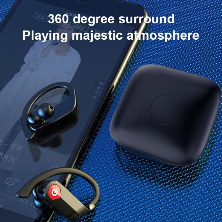 Tai nghe thể thao Bluetooth gắn tai không dây Q83 với hộp sạc, hỗ trợ hiển thị pin LED ba màn hình & pin dự phòng, Q83