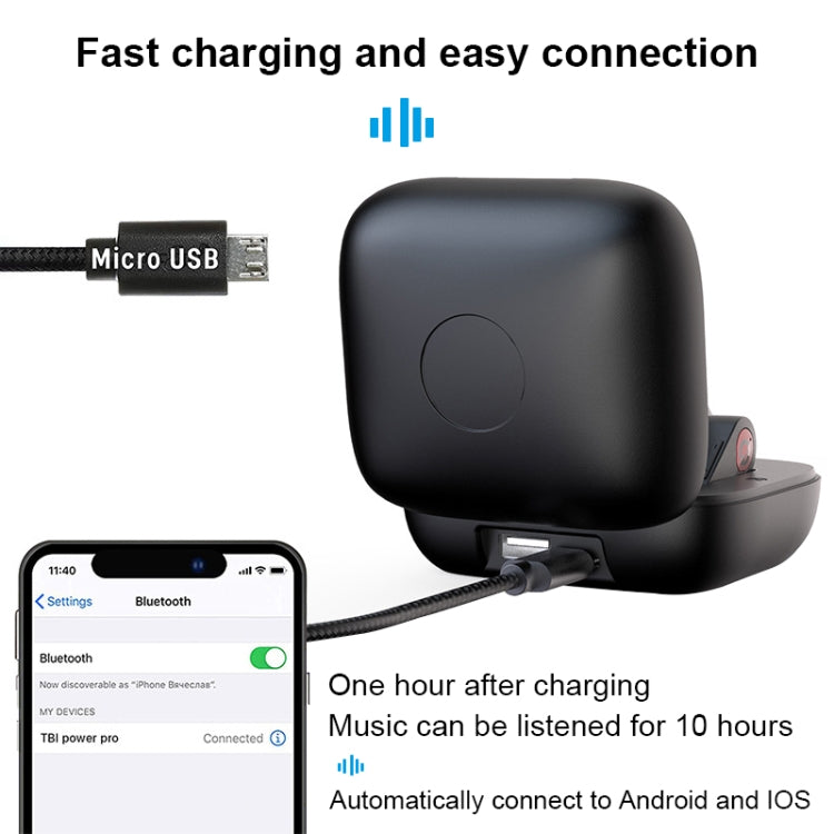 Tai nghe thể thao Bluetooth gắn tai không dây Q83 với hộp sạc, hỗ trợ hiển thị pin LED ba màn hình & pin dự phòng, Q83
