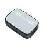 Tai nghe Bluetooth không dây M9 Bluetooth 5.1 TWS màn hình kỹ thuật số gương kèm hộp sạc đèn pin, hỗ trợ cảm ứng & Siri & hiển thị pin, M9 (Đen)