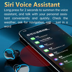 Tai nghe Bluetooth không dây M9 Bluetooth 5.1 TWS màn hình kỹ thuật số gương kèm hộp sạc đèn pin, hỗ trợ cảm ứng & Siri & hiển thị pin, M9 (Đen)
