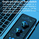 Tai nghe Bluetooth không dây M9 Bluetooth 5.1 TWS màn hình kỹ thuật số gương kèm hộp sạc đèn pin, hỗ trợ cảm ứng & Siri & hiển thị pin, M9 (Đen)