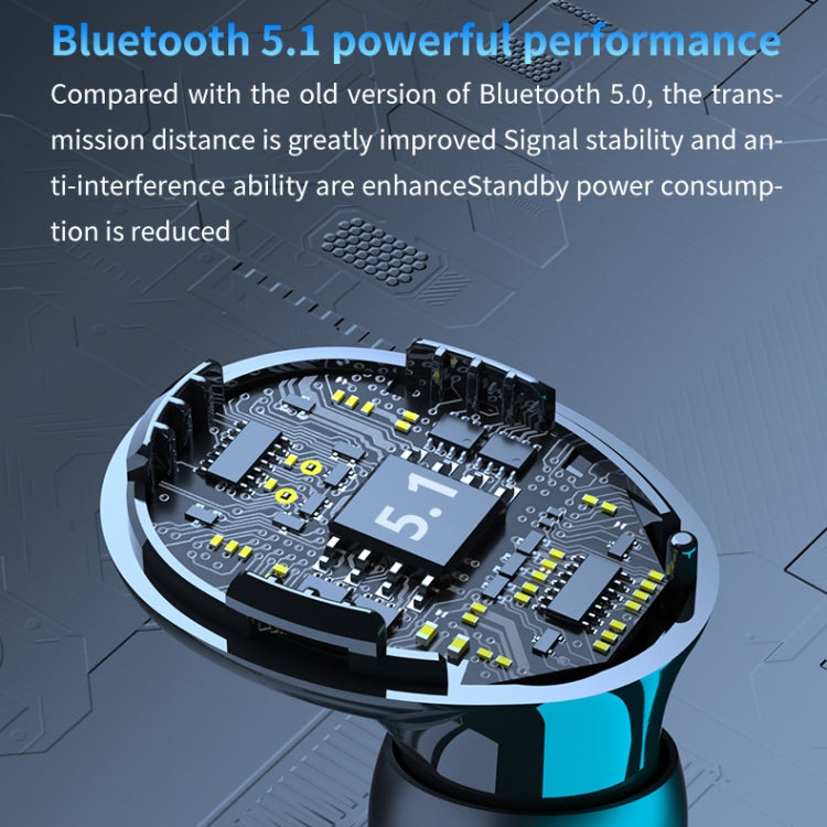 Tai nghe Bluetooth không dây M10 Bluetooth 5.1 TWS màn hình kỹ thuật số kèm hộp sạc, hỗ trợ cảm ứng & Siri & hiển thị pin, M10 Đen, M10 Xanh lá