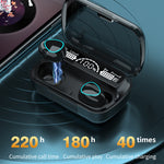 Tai nghe Bluetooth không dây M10 Bluetooth 5.1 TWS màn hình kỹ thuật số kèm hộp sạc, hỗ trợ cảm ứng & Siri & hiển thị pin, M10 Đen, M10 Xanh lá