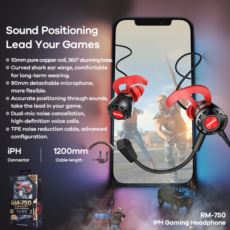 Tai nghe chơi game REMAX RM-750 giao diện 8PIN