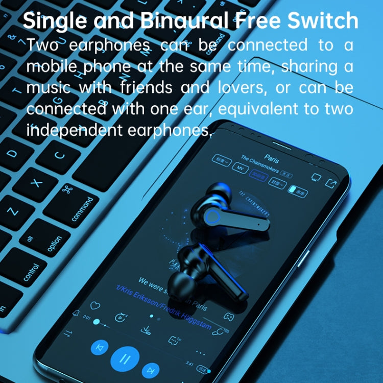 Tai nghe Bluetooth không dây M19 Bluetooth 5.1 TWS màn hình kỹ thuật số kèm hộp sạc, hỗ trợ cảm ứng & Siri & hiển thị pin