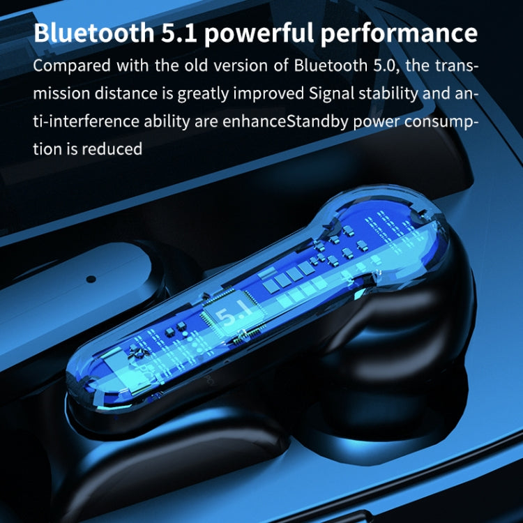 Tai nghe Bluetooth không dây M19 Bluetooth 5.1 TWS màn hình kỹ thuật số kèm hộp sạc, hỗ trợ cảm ứng & Siri & hiển thị pin
