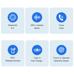 Tai nghe thể thao không dây awei TA1 Bluetooth V5.0 TWS chống ồn ANC chống nước IPX4 kèm hộp sạc
