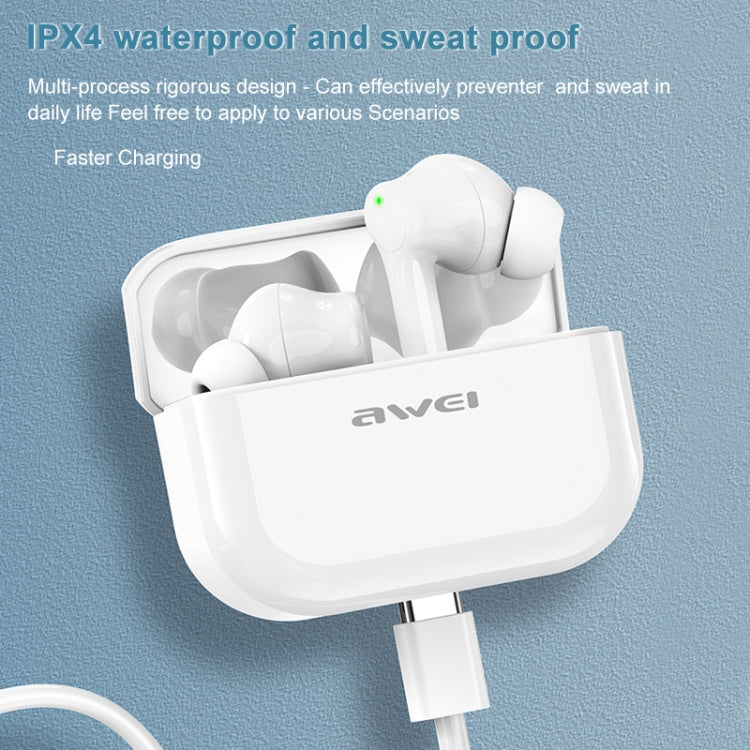 Tai nghe thể thao không dây awei TA1 Bluetooth V5.0 TWS chống ồn ANC chống nước IPX4 kèm hộp sạc