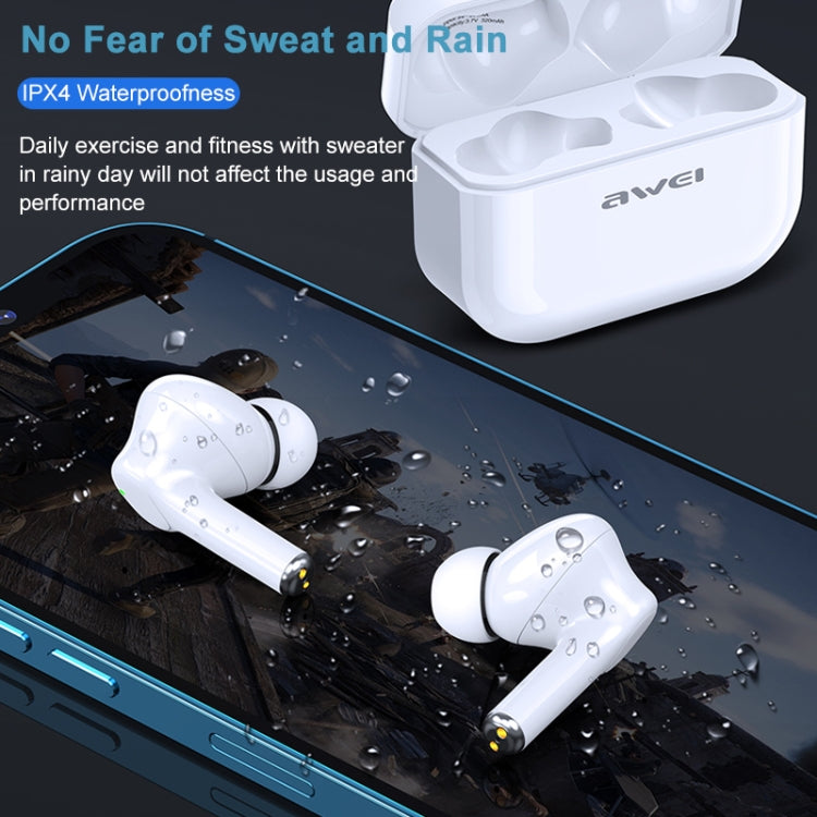 Tai nghe thể thao không dây awei TA1 Bluetooth V5.0 TWS chống ồn ANC chống nước IPX4 kèm hộp sạc