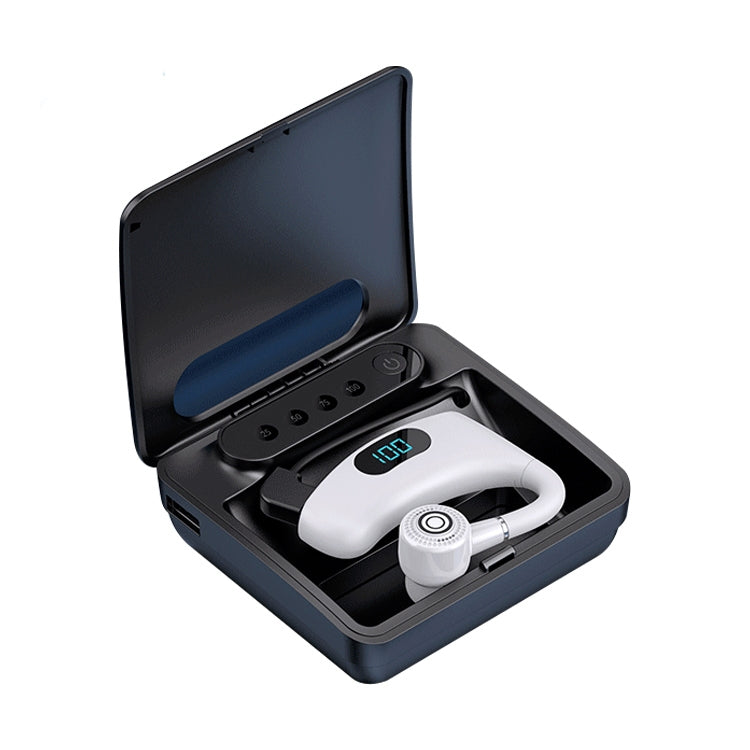 Tai nghe Bluetooth không dây kiểu treo tai doanh nhân V12 Bluetooth 5.2 với màn hình LED kỹ thuật số thông minh và hộp sạc