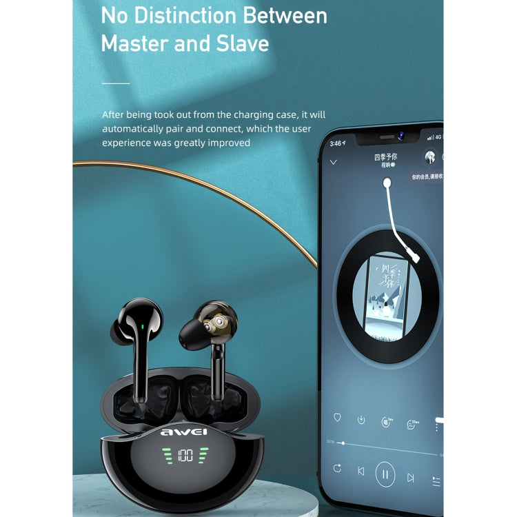 Tai nghe Bluetooth không dây awei T12P Bluetooth 5.1 với màn hình LED, T12P