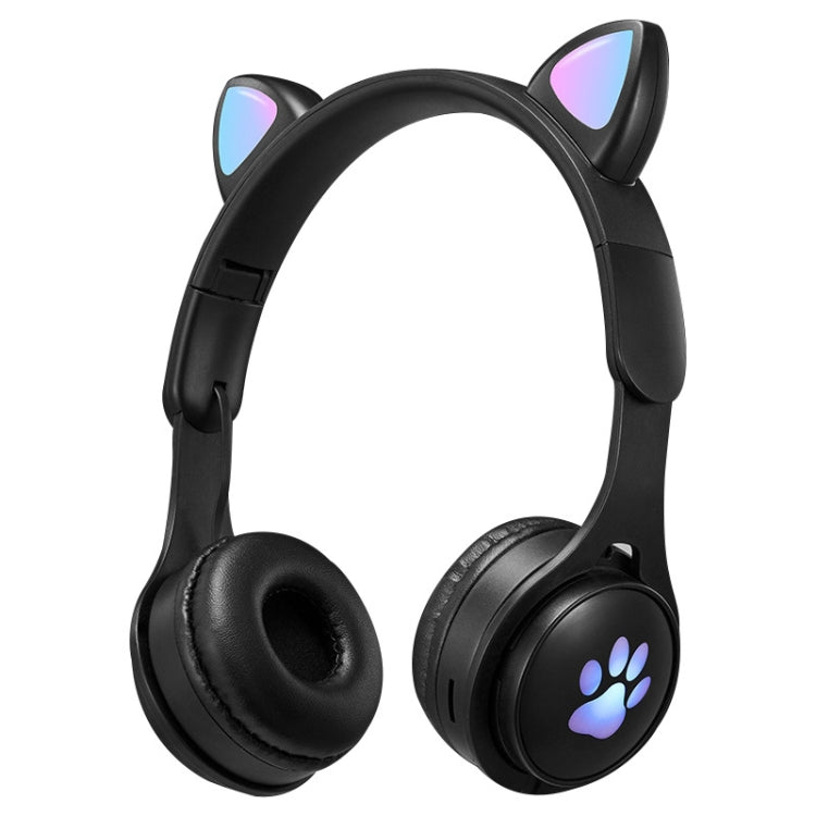 Tai nghe Bluetooth gập tai mèo phát sáng nhiều màu B30 với jack 3.5mm và khe cắm thẻ TF