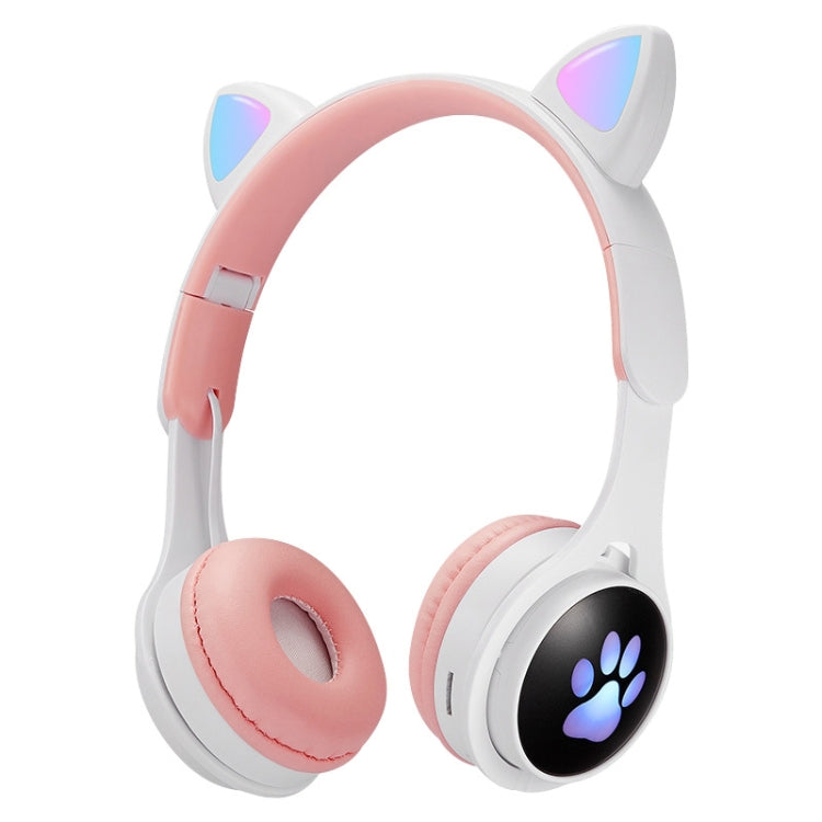 Tai nghe Bluetooth gập tai mèo phát sáng nhiều màu B30 với jack 3.5mm và khe cắm thẻ TF