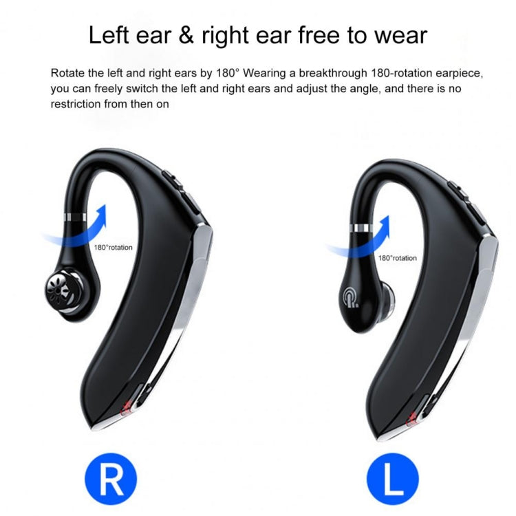 Tai nghe Bluetooth không dây thể thao doanh nhân kiểu treo tai DS800 Bluetooth 5.0 đa năng, Phiên bản cổ điển, Phiên bản cổ điển (Đen), Phiên bản cổ điển (Bạc)