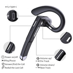 Tai nghe Bluetooth doanh nhân gọi giảm tiếng ồn móc tai xoay đơn giản YYK-525 không có hộp sạc, YYK-525