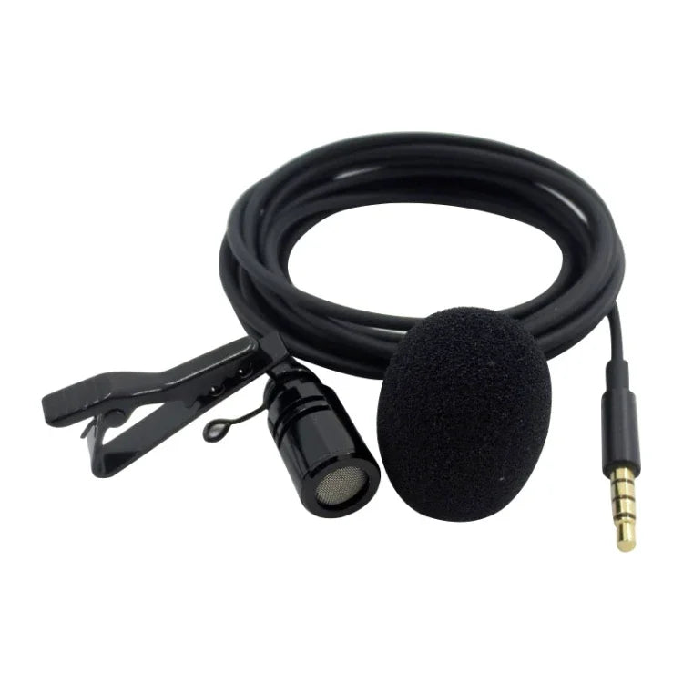 Microphone cài cổ áo ghi âm ZS0154 cho điện thoại di động, chiều dài cáp: 2.5m, 2.5m