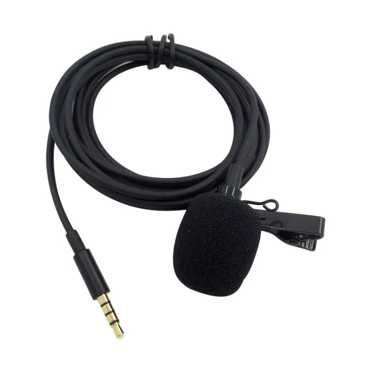 Microphone cài cổ áo ghi âm ZS0154 cho điện thoại di động, chiều dài cáp: 2.5m, 2.5m