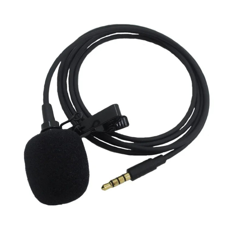 Microphone cài cổ áo ghi âm ZS0154 cho điện thoại di động, chiều dài cáp: 2.5m, 2.5m